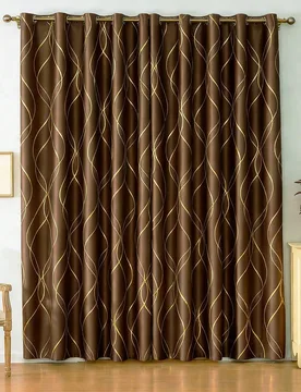 Pieza Cortina de lujo de metal con ojales de doble cara de alta precisión y suave opacidad, con textura dorada majestuosa y destellos dorados para de - Shein - FashionsVida