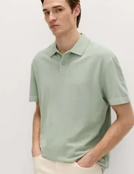 Pure Cotton Garment Dyed Polo Shirt Pistachio male
