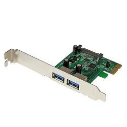 Adaptateur De Carte Pcie Usb 3.0 2 Ports Avec Uasp Black One Size unisex