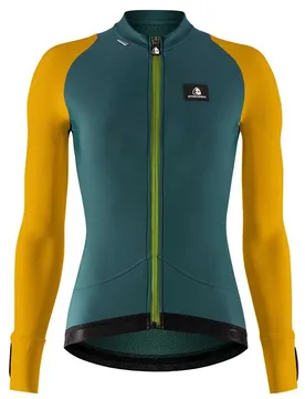 Maglia A Maniche Lunghe Kala Dark Green / Mustard - Etxeondo - FashionsVida