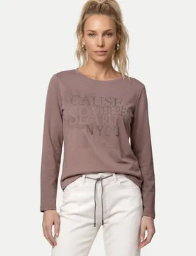 Pullover mit Strass-Details Braun 46 - monari - FashionsVida