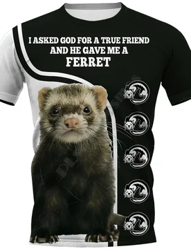 Ferret 3D Printed t shirts women for men Summer Casual Tees Short Sleeve T-shirts Short Sleeve Drop Shipping - Aliexpress - FashionsVida
