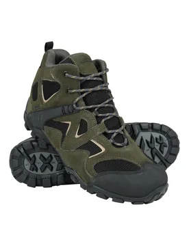 Curlew Mens Waterproof Low Profile Walking Boots - Green - Mountain Warehouse - FashionsVida