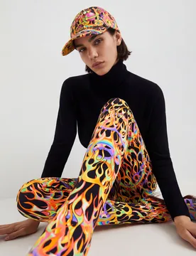 Legging slim à imprimé animal GREEN M female - Desigual - FashionsVida