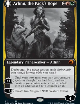 Arlinn, the Pack's Hope // Arlinn, the Moon's Fury (foil) Innistrad: Double Feature - Magic: The Gathering - FashionsVida