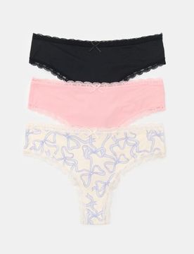 Confezione da 3 perizomi con pizzo - multicolor