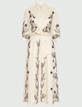 MARELLA abito in lino donna panna