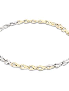 Bracciale Uomo in Oro Giallo e Bianco MLP080GB21