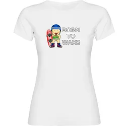 T-shirt à Manches Courtes Born To Wake White S