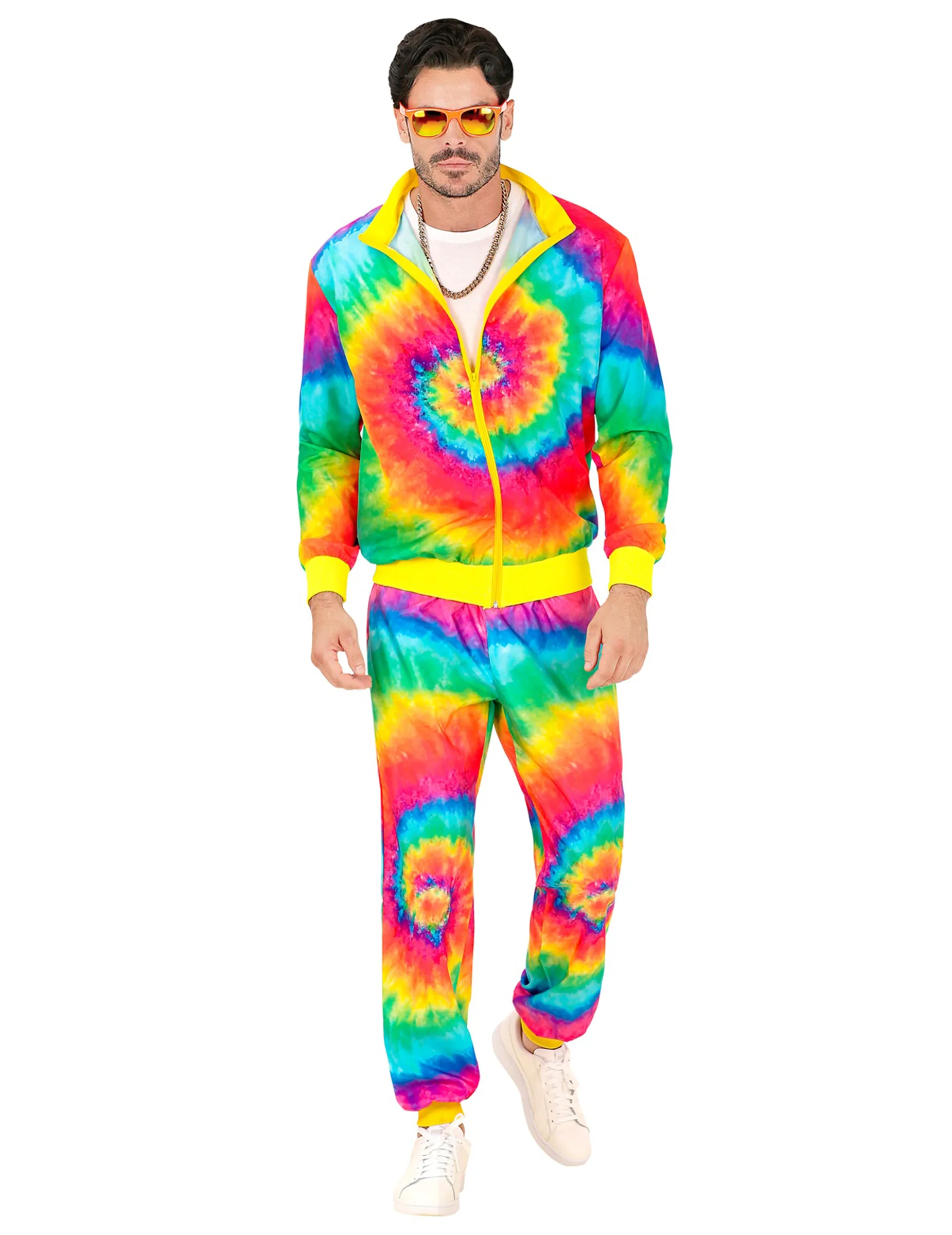 Fluofarbener Tie and Dye Trainingsanzug für Erwachsene - Widmann - FashionsVida