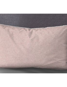 Melange-Flanell Kopfkissenbezug MELANGE UNI rose, 40x60 cm