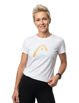 Club Lara Short Sleeve T-shirt White / Orange XS - Head Racket - FashionsVida