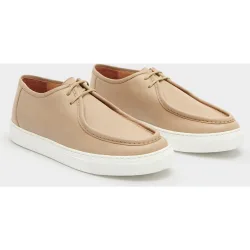 Zapatos wallabee de cordones de hombre de piel