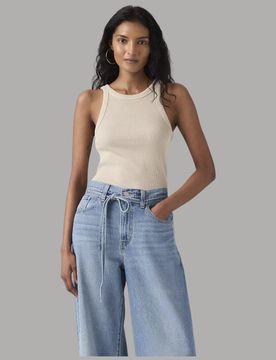 Canotta Slim Aderente Cotone a Coste Red Tab