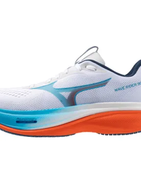 WAVE RIDER 30 Laufschuhe Herren White/Blue Jewel/Orange.Com 39 - Mizuno - FashionsVida