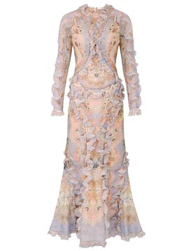 Fitted Long Dress with Jacket