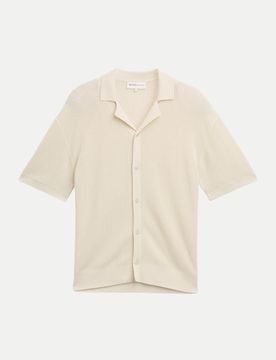 Strick Polo-Shirt Beige XXL