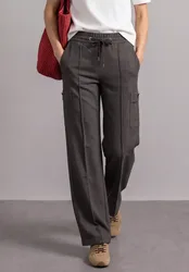 Straight Leg Hose mit Cargo-Taschen female Braun