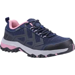 Womens/ladies Wychwood Low Wp Walking Shoes (Navy/pink) - Multicolour - Size Uk 4