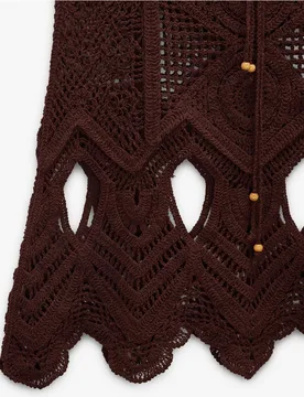 Falda larga 100% algodón de punto de crochet - Parfois - FashionsVida