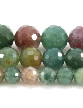 Natural Faceted Cut Indian Agate Round Loose Stone Beads Strand 6/8/10MM For Jewelry DIY Making Necklace Bracelet - Aliexpress - FashionsVida