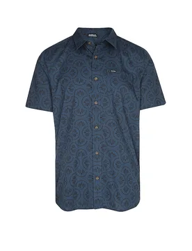 Chemise de plage Scaler Stone bleu marine S - Volcom - FashionsVida