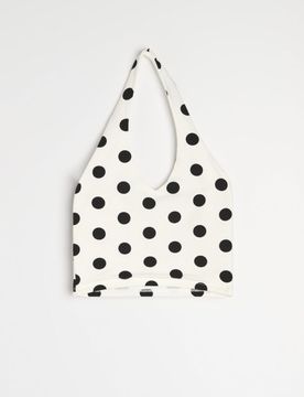 Sinsay - Top halter a pois - bianco