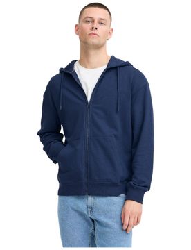 Felpa blu con zip e cappuccio 20717883