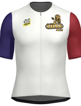 Maillot à Manches Courtes Tdf Grand Depart Lille 2025 - Santini - FashionsVida
