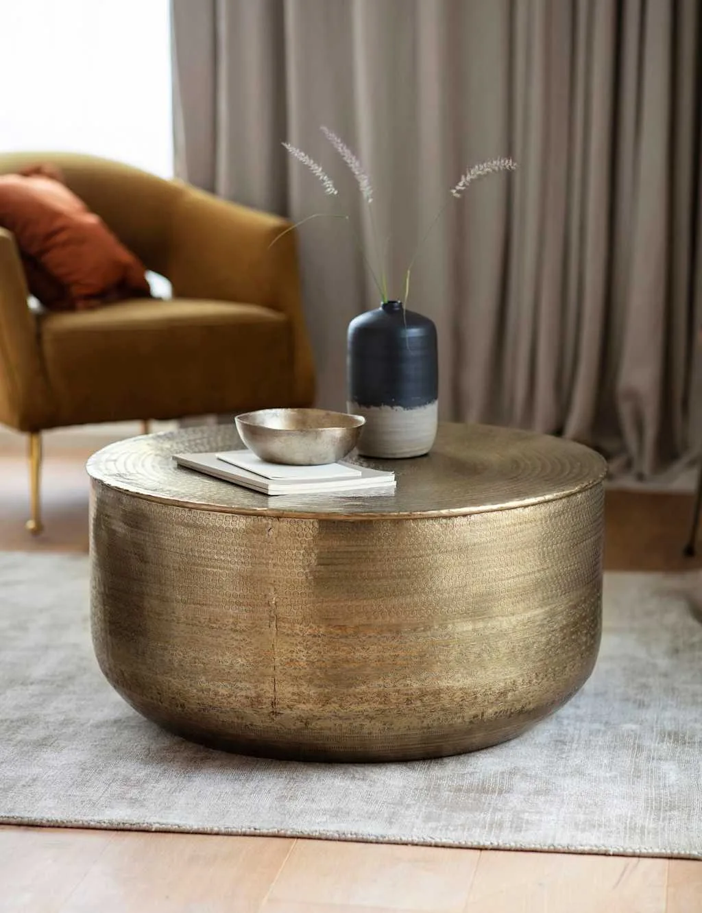 Ashta Round Coffee Table Brown Mix - Gallery Direct - FashionsVida