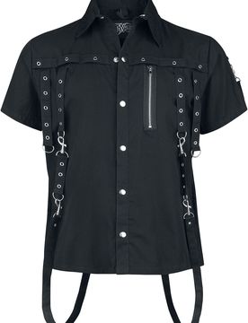 Gothic Kurzarmhemd - Cassius Shirt - S bis 4XL - für Männer - Größe 3XL - schwarz - Männer - male