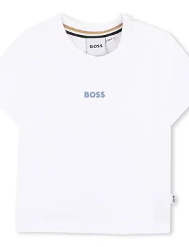 Maglietta A Maniche Corte J52891 White 12 Mesi - BOSS - FashionsVida