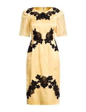 DOLCE&GABBANA Midi-Kleid Damen Gelb 32,34 Damen