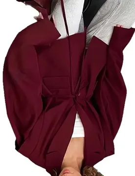 Autumn Winter Luxury Blazer Tie-up Versatile V-neck Coat Women High-quality Trench Coat Design Clothes Tops Long-sleeved Outfit - Aliexpress - FashionsVida