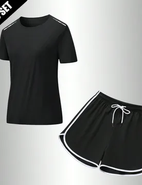 Conjunto deportivo casual de verano para mujer, adecuado para correr, ciclismo, deportes de pelota y fitness - Shein - FashionsVida