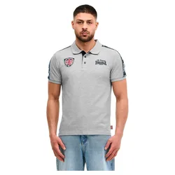 Polo à Manches Courtes Pelton Marl Grey / Dark Navy / Ecru M
