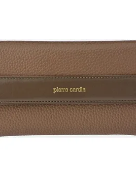 Monedero billetero grande con solapa en piel - Pierre Cardin - FashionsVida