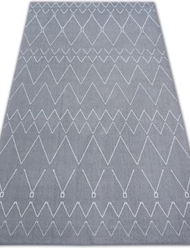 Teppiche Teppich Sense Micro 81249 Zigzag Ethno Silber/weià80x150 Cm 80x150 Cm