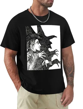 Wicked Witch of the West Pen and Ink Drawing T-Shirt Casual Streetwear Short Sleeve Tee - Aliexpress - FashionsVida
