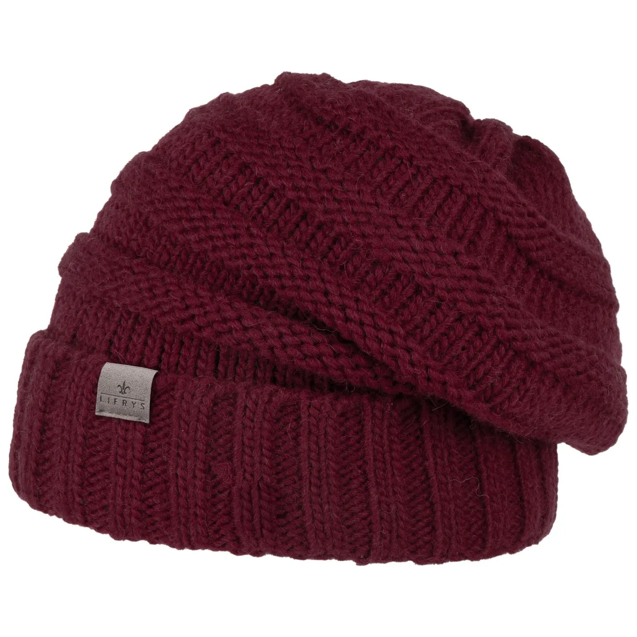 Jil Oversize Knit Hat by - bordeaux - Female - Size: One Size - Lierys - FashionsVida