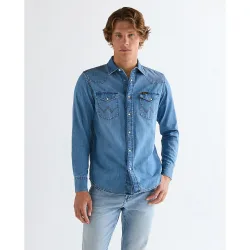 Camisa vaquera de hombre de manga larga