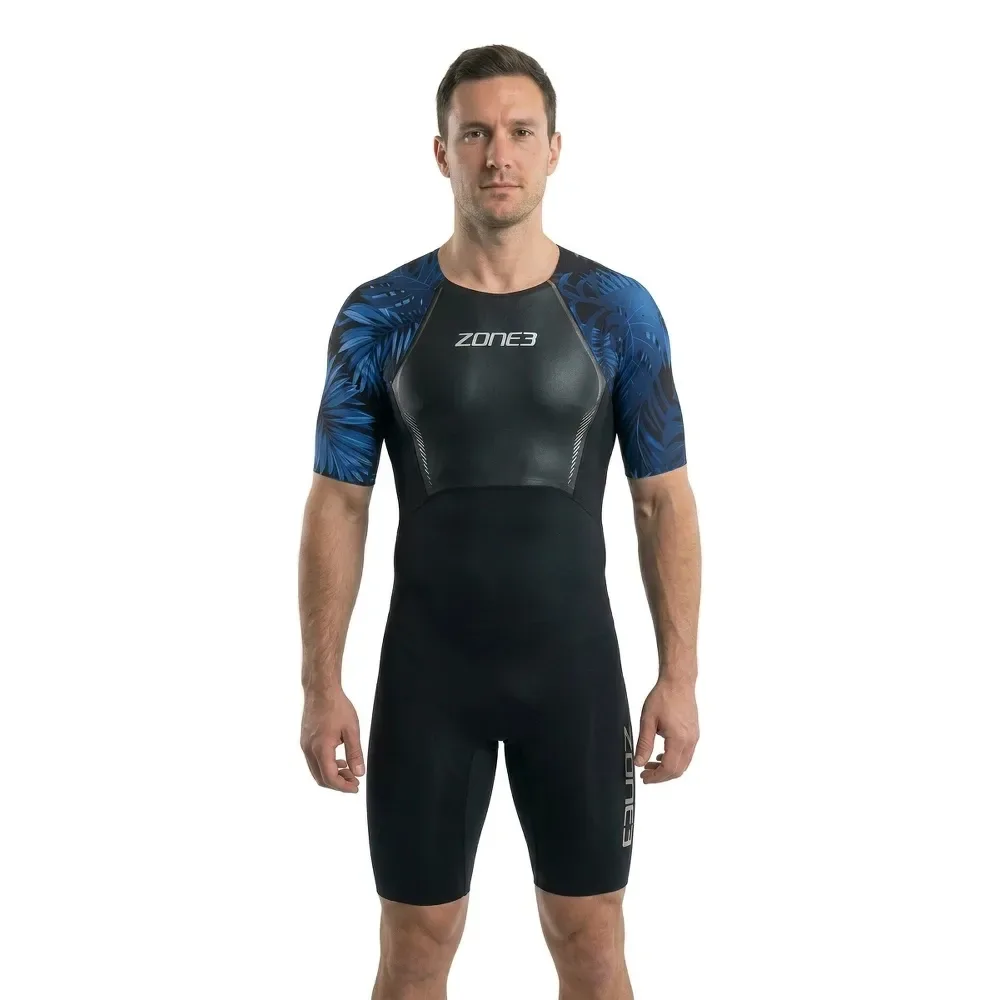 Short Sleeve Trisuit Refurbished Black / Blue M Men - Zone3 - FashionsVida