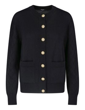 Balmain Cardigan In Lana Vergine