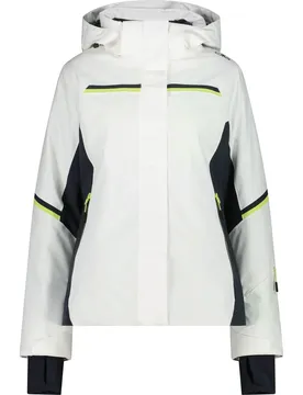 Zip Hood Damen Skijacke, weiß D40