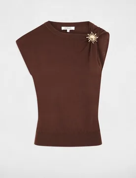 Top de mujer asimétrico con charme en el hombro - Morgan - FashionsVida