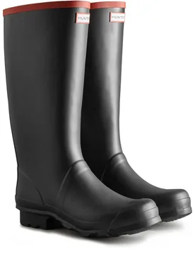 Unisex Argyll Full Knee Wellington - Black - Size Uk 5 - Hunter - FashionsVida