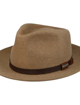 Bellingford Fedora Fur Felt Hat by - beige - Size: 57 cm - Stetson - FashionsVida