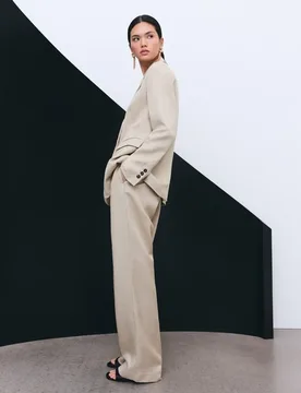 Pantalón de traje liso de mujer - Tintoretto - FashionsVida