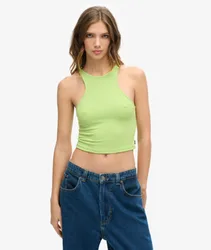 Superdry Damen Studios Racer-tanktop aus Jersey Hellgrün - Größe: 40