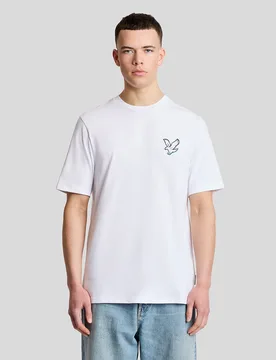 Men's Back Print Graphic T-Shirt in White - Lyle & Scott - FashionsVida